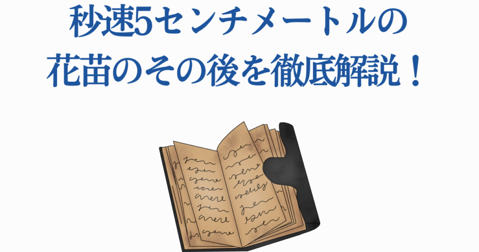 花苗のその後を解説！秒速5センチメートル考察ノート風イラスト