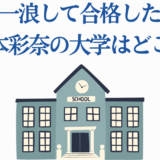 白本彩奈 一浪後に合格した大学はどこ？学歴と進学先まとめ