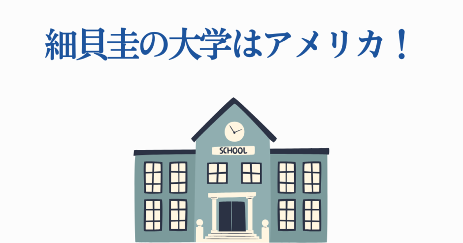 細貝圭の大学はアメリカ？青い校舎イラストと学歴紹介
